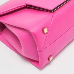 Pre Owned حقيبة فالنتينو وردية جلد ذات يد علوية بوان ستاد