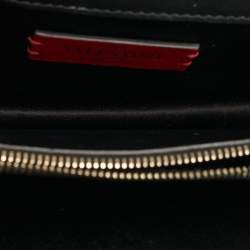 مملوكة مسبقًا Valentino Black/White Leather VLOGO Inlay Chain Crossbody Bag