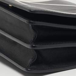 مملوكة مسبقًا Valentino Black/White Leather VLOGO Inlay Chain Crossbody Bag