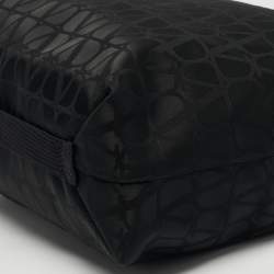 مملوكة مسبقًا حقيبة يد توتس فالنتينو أيقونوغراف قماش وجلد أسود