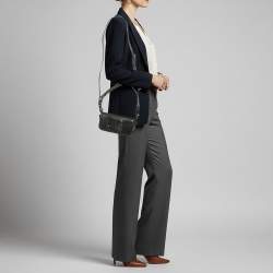 مملوكة مسبقًا Valentino Loco Black Small Leather Shoulder Bag