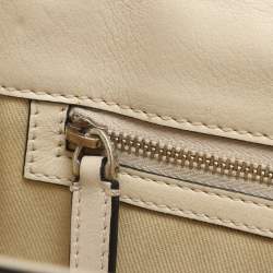 مملوكة مسبقًا Valentino Neon Yellow/Cream Leather Medium Rockstud Glam Lock Flap Bag