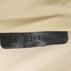 مملوكة مسبقًا Valentino Neon Yellow/Cream Leather Medium Rockstud Glam Lock Flap Bag