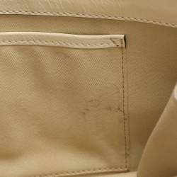 مملوكة مسبقًا Valentino Neon Yellow/Cream Leather Medium Rockstud Glam Lock Flap Bag