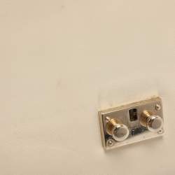 مملوكة مسبقًا Valentino Neon Yellow/Cream Leather Medium Rockstud Glam Lock Flap Bag