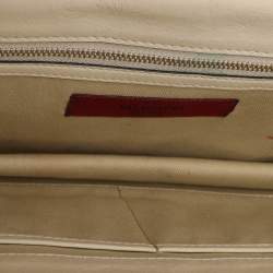 مملوكة مسبقًا Valentino Neon Yellow/Cream Leather Medium Rockstud Glam Lock Flap Bag