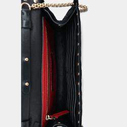 مملوكة مسبقًا Valentino Velvet Quilted Rockstud Clutch with Chain