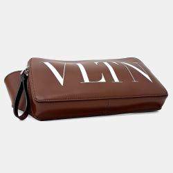 مملوكة مسبقًا حقيبة حزام فالنتينو جلد بني