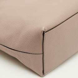 Pre Owned Valentino Rockstud Beige Leather Shopper Tote