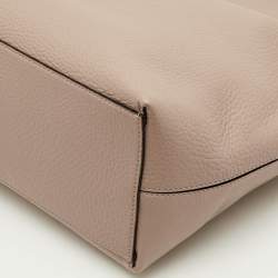 Pre Owned Valentino Rockstud Beige Leather Shopper Tote