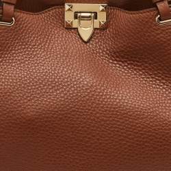 مملوكة مسبقًا حقيبة يد فالنتينو جلد بني متوسط روكستد ترابيز