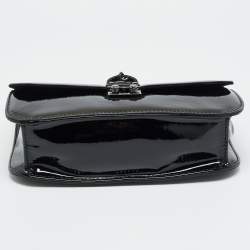 Pre Owned حقيبة فلانتينو غلايم لوك متوسطة جلد برّاق أسود بحليّ روكستد