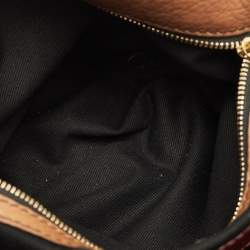 Pre Owned Valentino Crystal Catch Brown Leather Studded Pearl Satchel