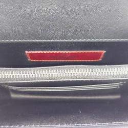 Pre Owned Valentino Black Leather Rockstud Mini Crossbody Bag