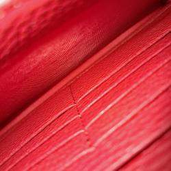 Pre Owned حقيبة كروس بودي فالنتينو جلد أحمر روكستد