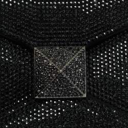 مملوكة مسبقًا Valentino Crystal Embellished One Stud Suede Shoulder Bag