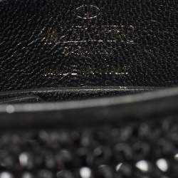 مملوكة مسبقًا Valentino Crystal Embellished One Stud Suede Shoulder Bag