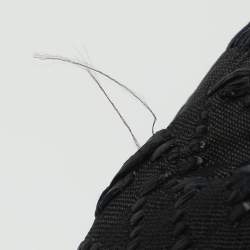 Pre Owned Valentino Bow Black Leather, Nylon and Straw Hobo