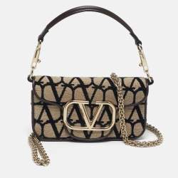 Pre Owned Valentino Locò Small Tricolor Toile Iconographe Bag