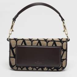 Pre Owned حقيبة فالنتينو لوكو أيدوغراف تويل ثلاثية الألوان صغيرة