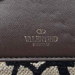 Pre Owned حقيبة فالنتينو لوكو أيدوغراف تويل ثلاثية الألوان صغيرة