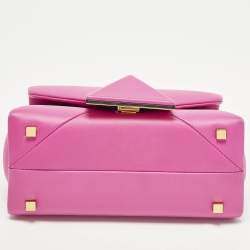 مملوكة مسبقًا Valentino One Stud Mini Pink Leather Flap Top Handle Bag