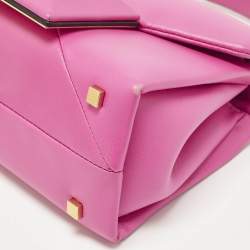 مملوكة مسبقًا Valentino One Stud Mini Pink Leather Flap Top Handle Bag