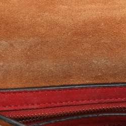 Pre Owned Valentino Rockstud Spike Medium Brown Leather Top Handle Bag