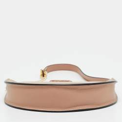 Pre Owned حقيبة فالنتينو شعار V صغيرة جلد بيج