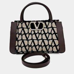 مملوكة مسبقًا Valentino Twill Iconograph Tote and Shoulder Bag