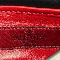 Pre Owned Valentino Rockstud Spike Chain Small Gold Quilted Leather Shoulder Bag