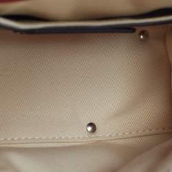 Pre Owned Valentino Candystud Red Quilted Leather Top Handle Bag