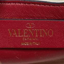 Pre Owned Valentino Candystud Red Quilted Leather Top Handle Bag