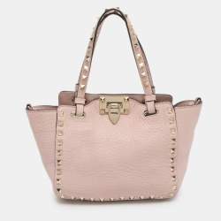 Pre Owned Valentino Trapeze Rockstud Mini Leather Tote