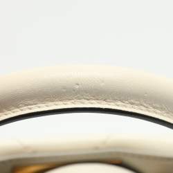 Pre Owned Valentino Roman Stud Small White Leather Tote