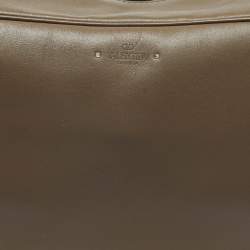 Pre Owned حقيبة فالنتينو دفل جلد زيتية اللون