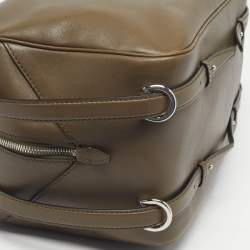 Pre Owned حقيبة فالنتينو دفل جلد زيتية اللون