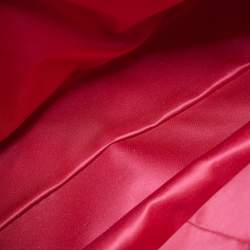 Pre Owned Valentino Red Leather Sequins and Crystals Zip Shopper Tote