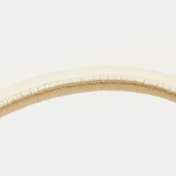 Pre Owned حقيبة فالنتينو كاتش جلد كريم ساتشل في لوجو