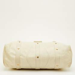 Pre Owned حقيبة فالنتينو كاتش جلد كريم ساتشل في لوجو