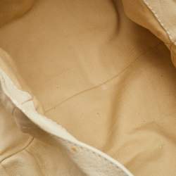 Pre Owned حقيبة فالنتينو كاتش جلد كريم ساتشل في لوجو