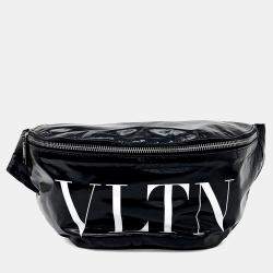 مملوكة مسبقًا Valentino Black Leather hip sack