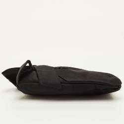 Pre Owned Valentino Bow Satin Crystals Embellished Frame Baguette Bag