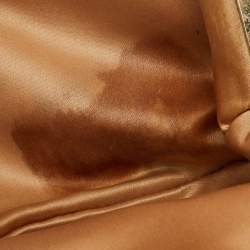 Pre Owned Valentino Bow Satin Crystals Embellished Frame Baguette Bag