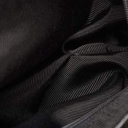 Pre Owned Valentino Garavani Sport Rope Handle Black Canvas Logo Embroidered Tote