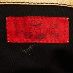 مملوكة مسبقًا Valentino Nuage Bow Metallic Gold Leather Oversized Hobo