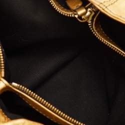 مملوكة مسبقًا Valentino Nuage Bow Metallic Gold Leather Oversized Hobo