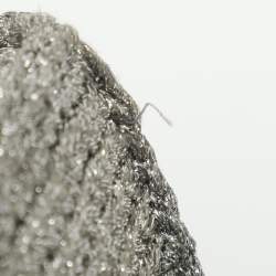 Pre Owned Valentino Roman Stud Silver Crochet Shoulder Bag