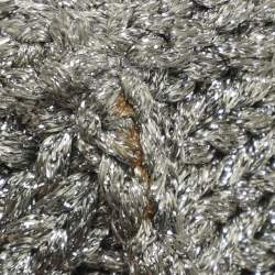 Pre Owned Valentino Roman Stud Silver Crochet Shoulder Bag