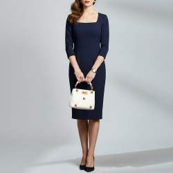 مملوكة مسبقًا Valentino Roman Stud Small Off White Quilted Leather Top Handle Bag